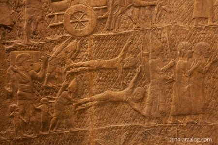 Assyrian flaying prisoners