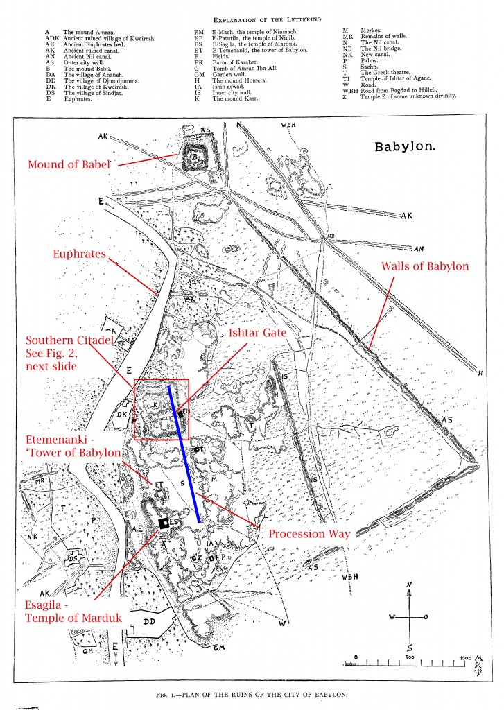 Map of Babylon (Koldewey 1914)