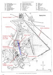 Koldewey – Excavations at Babylon_Page_030-Edit Map of Babylon - Koldewey