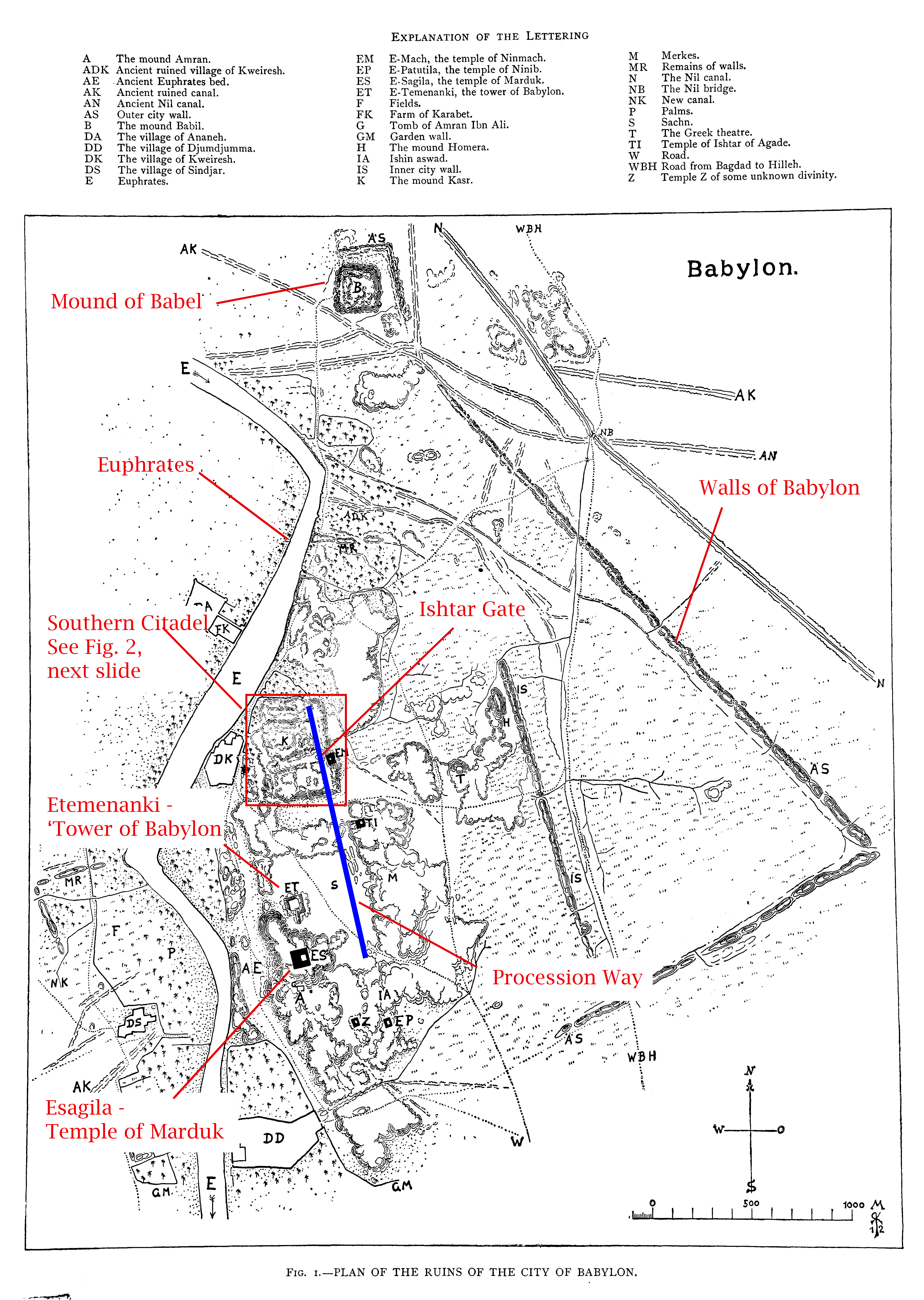 Map of Babylon - Koldewey